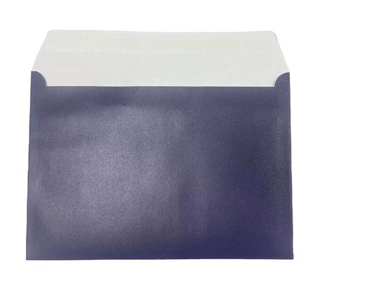 Geschenkumschlag Folie Stempel Logo Druck A4 Einladung Blauer Perlenpapierumschlag