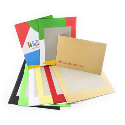 Promotion Graue Karton-Beschlagene Umschläge mit benutzerdefiniertem Logo und Kraftpapier